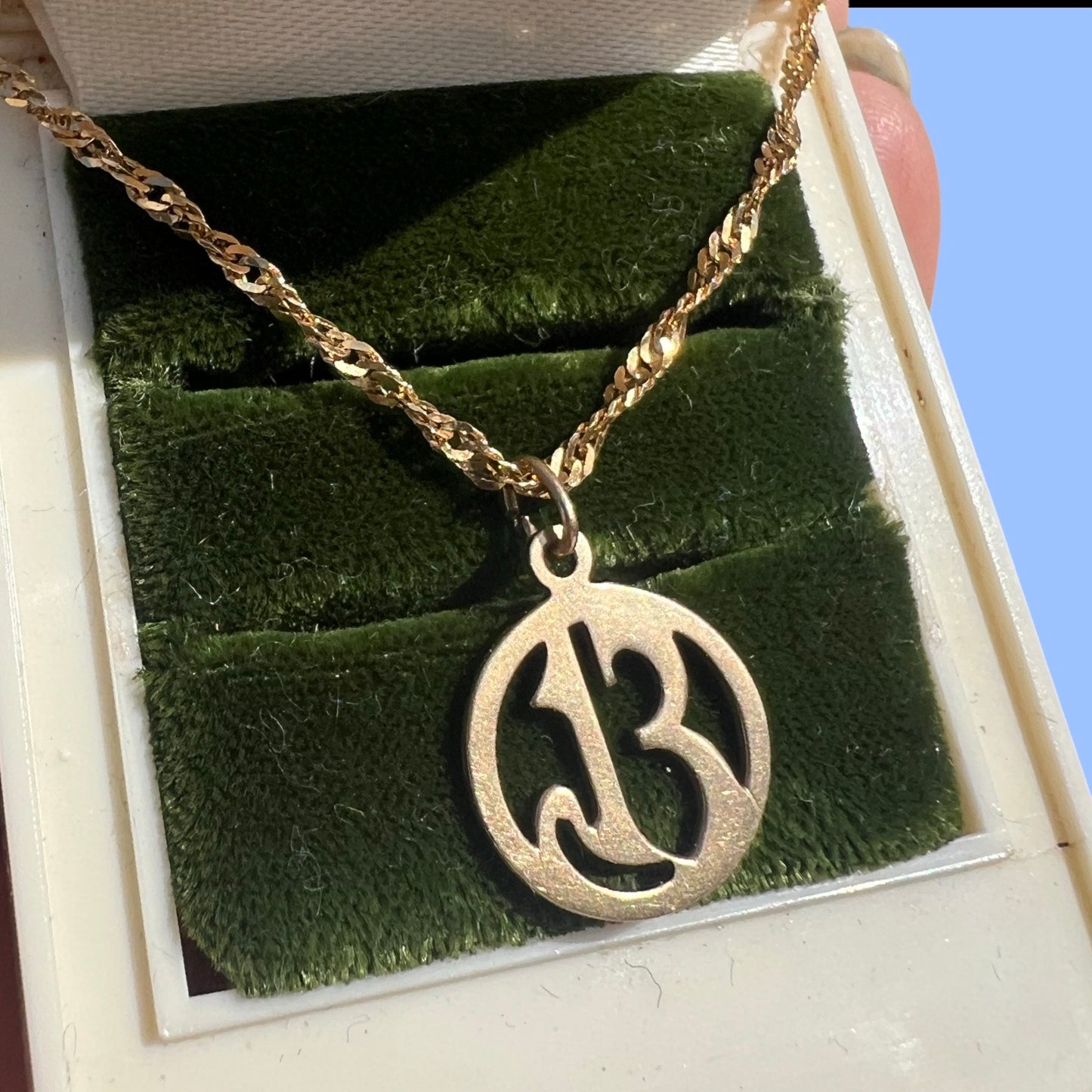 Vintage 14k Lucky 13 Charm