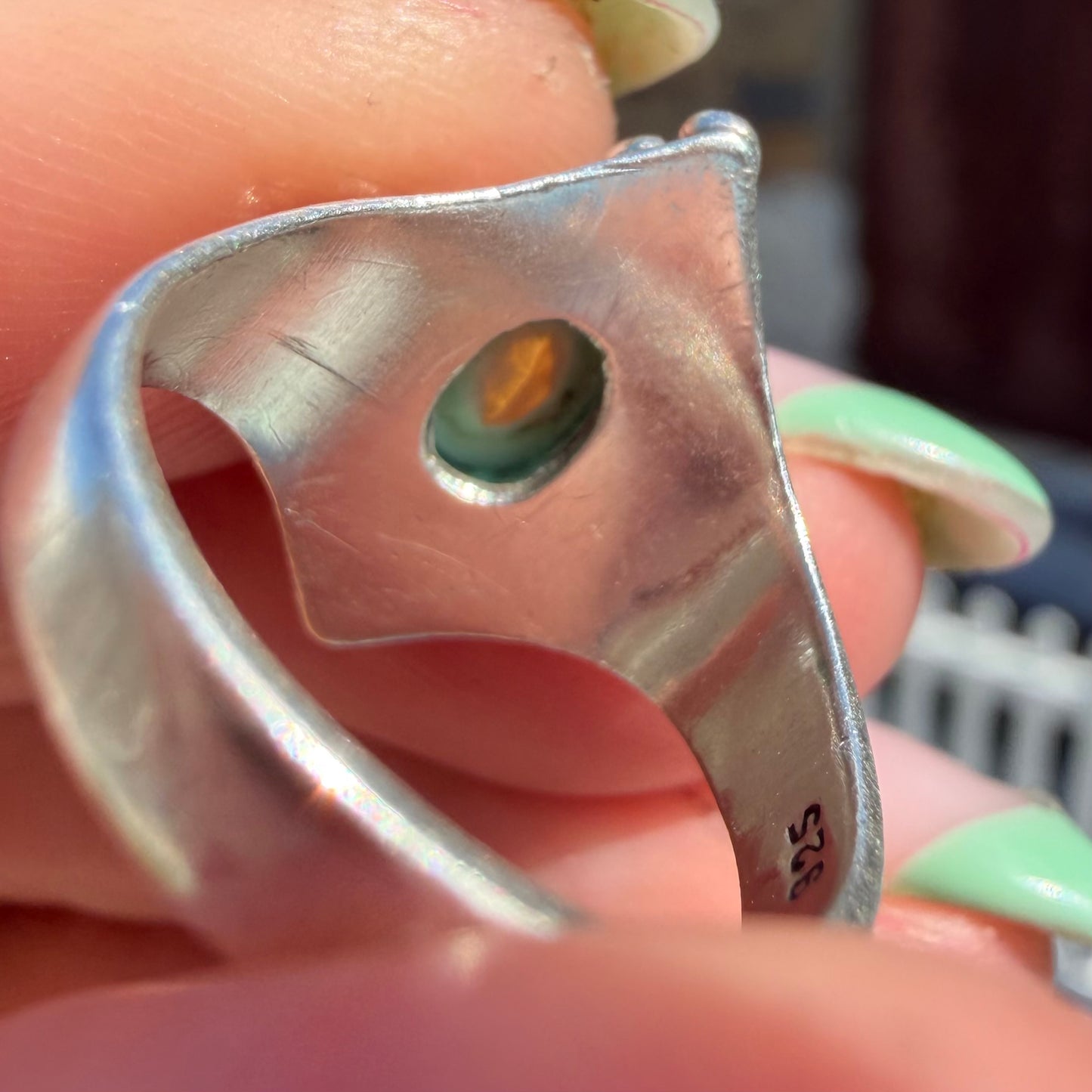 Vintage Sterling Silver Brown Topaz Ring