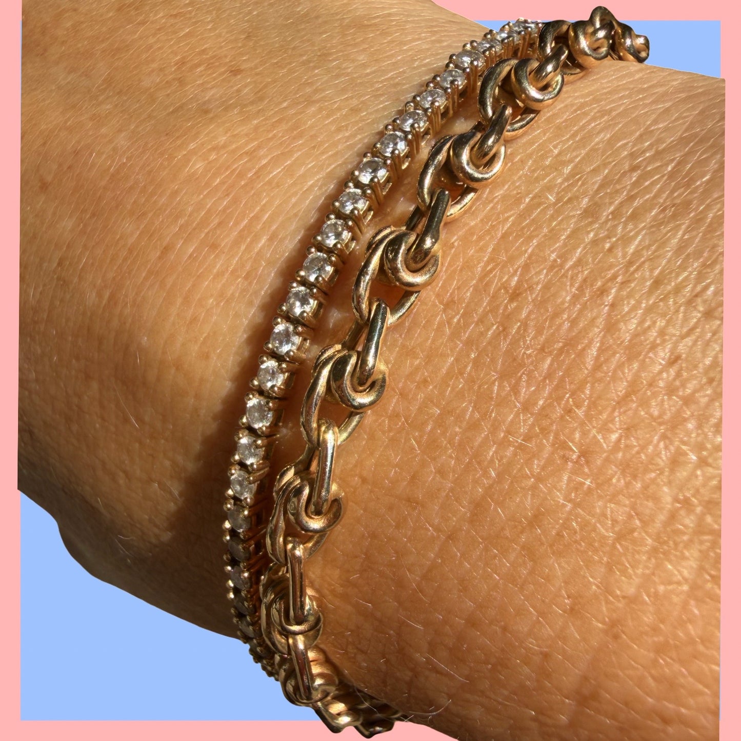 Vintage 14k Fancy Link Bracelet