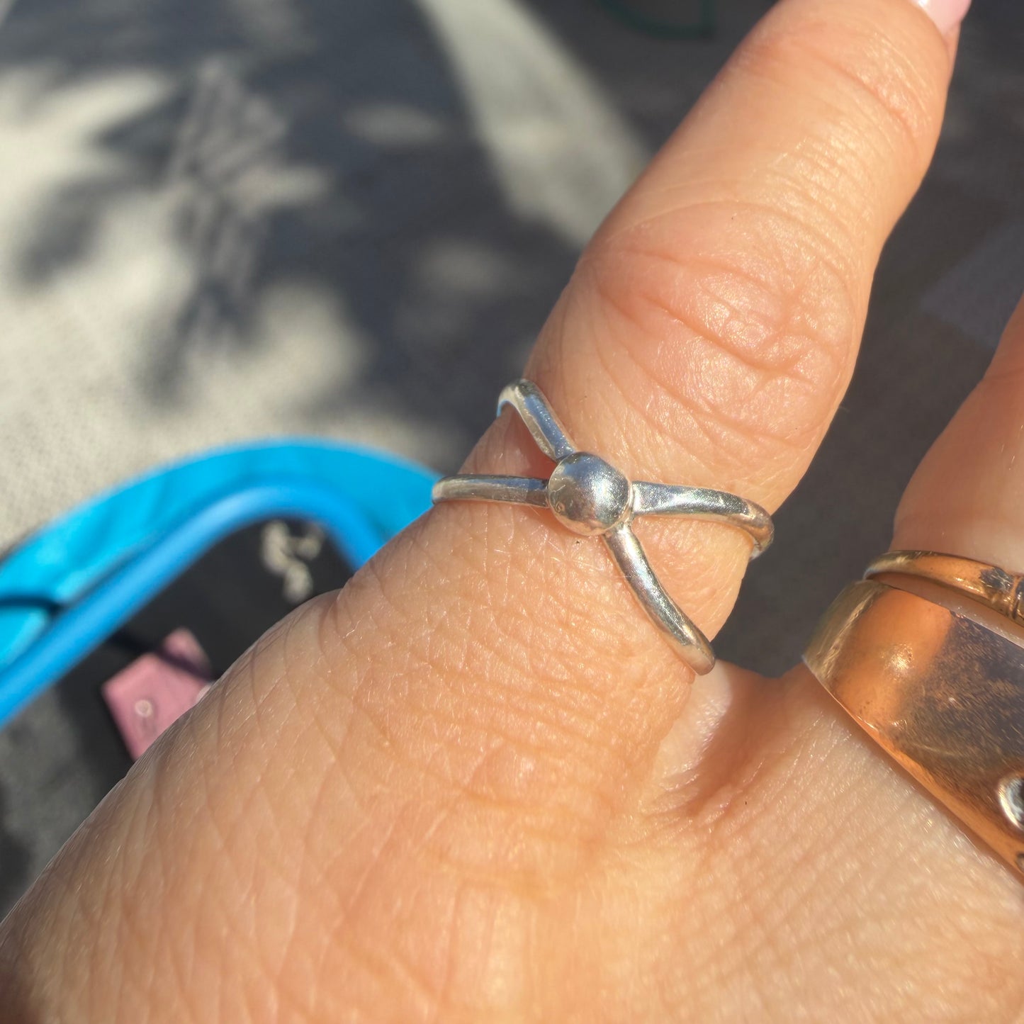 Vintage Sterling Silver Criss Cross Ring