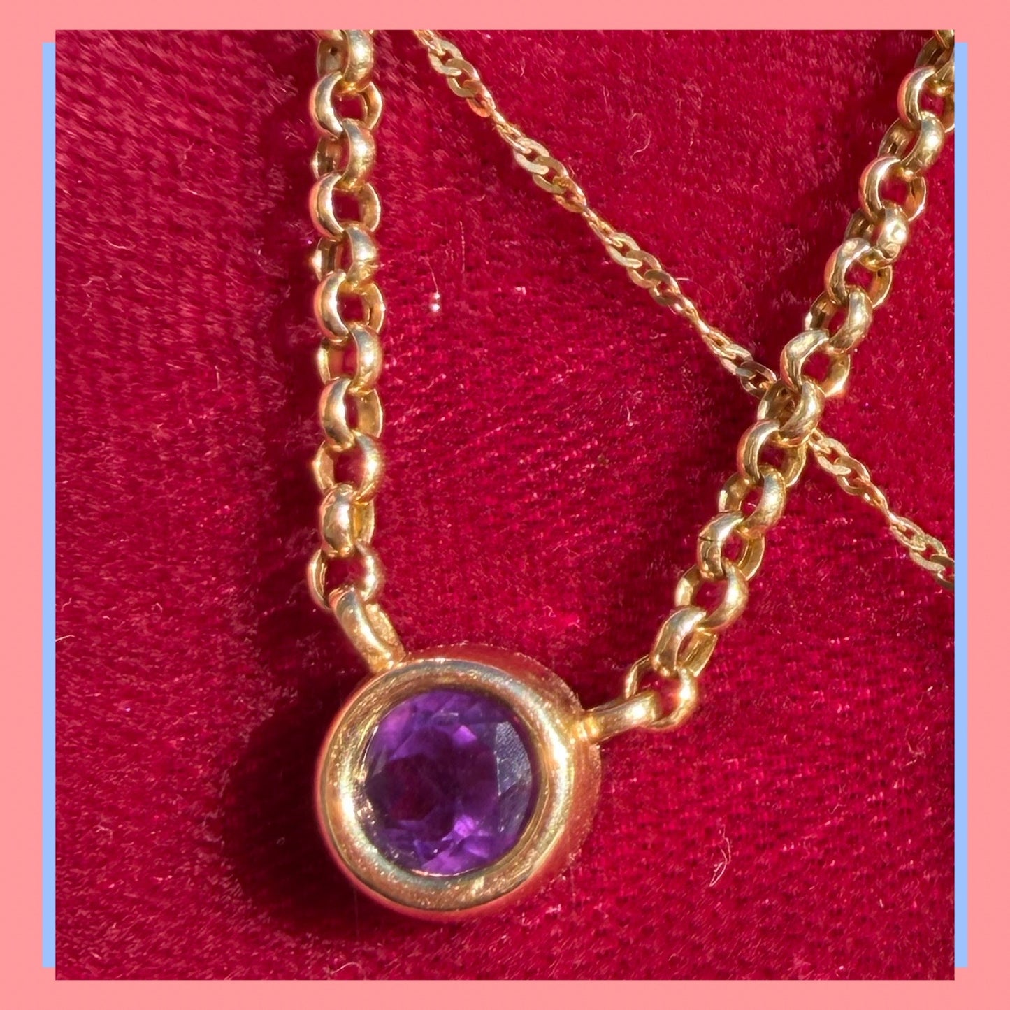 Upcycled 14k Rolo Chain with Bezel Diamond Necklace