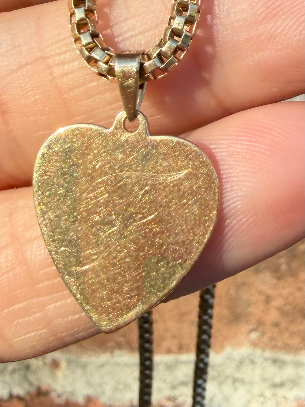 Upcycled 14k Sun Moon Motto Heart Charm