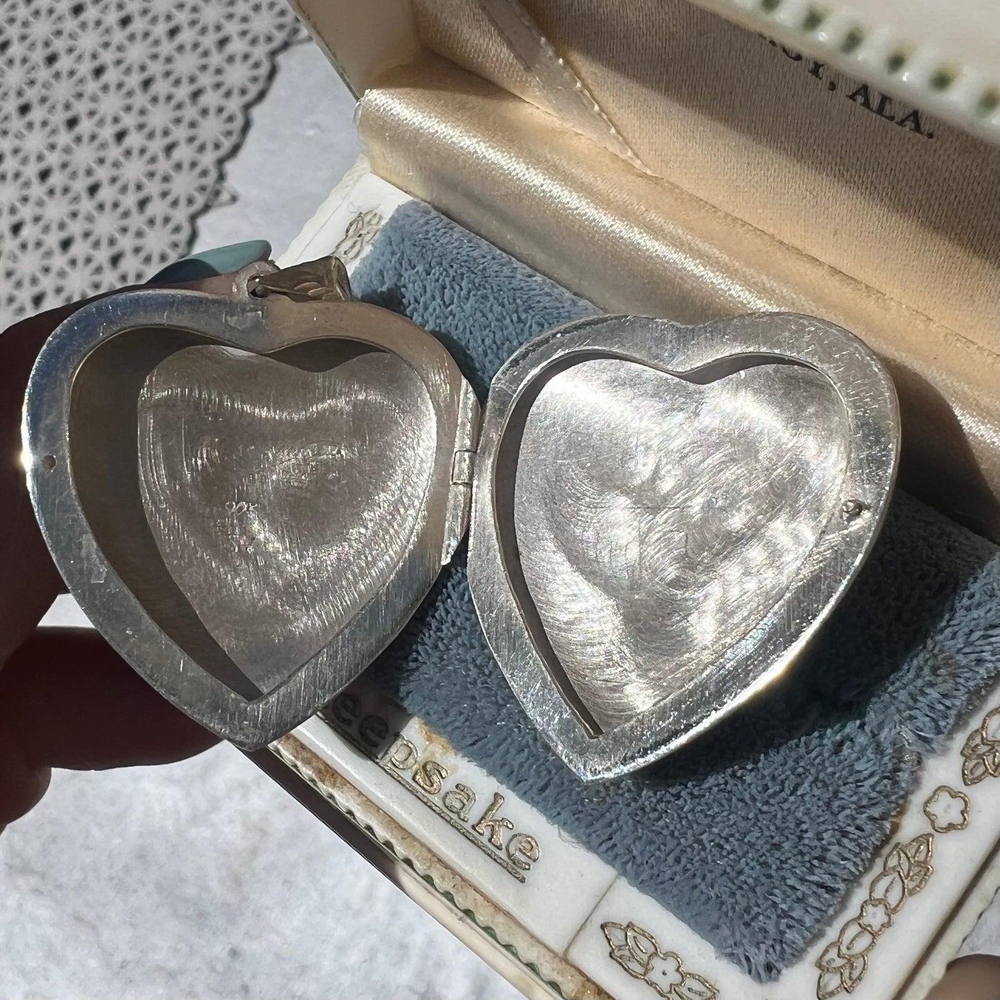Vintage Silver Etched Locket