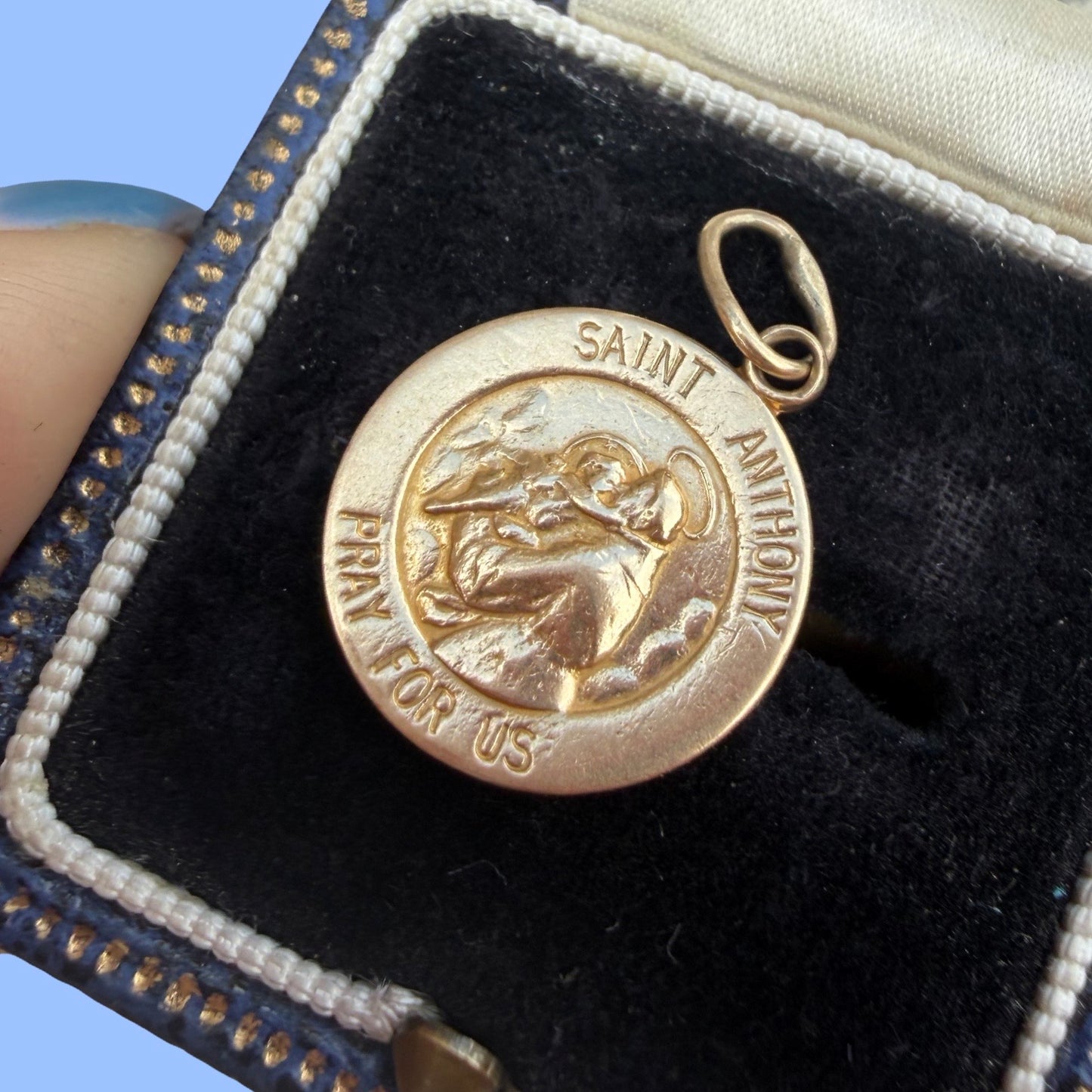 Vintage 14k St Anthony Medal