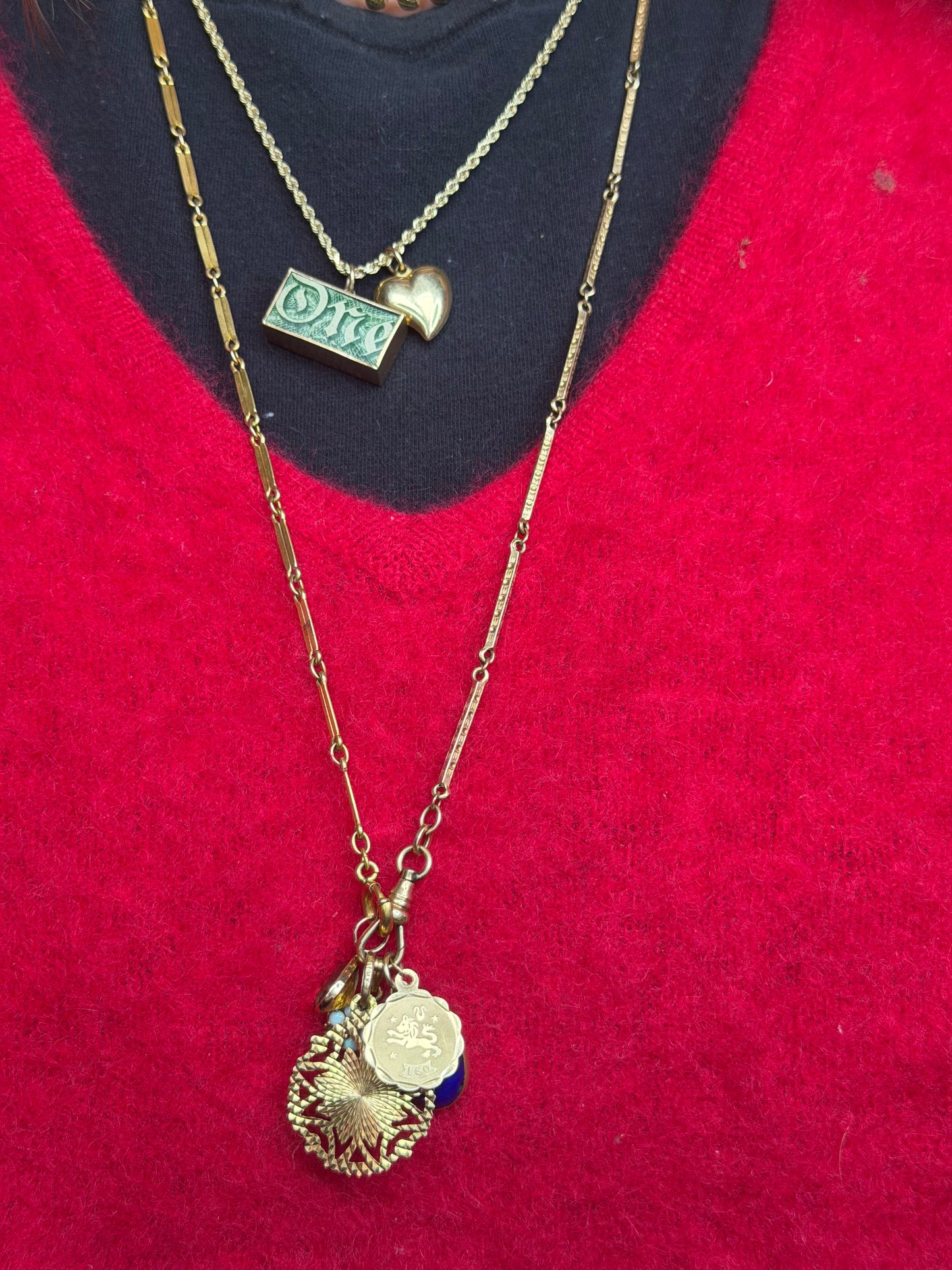 Antique Gold Filled Watch Chain (Plain short link)