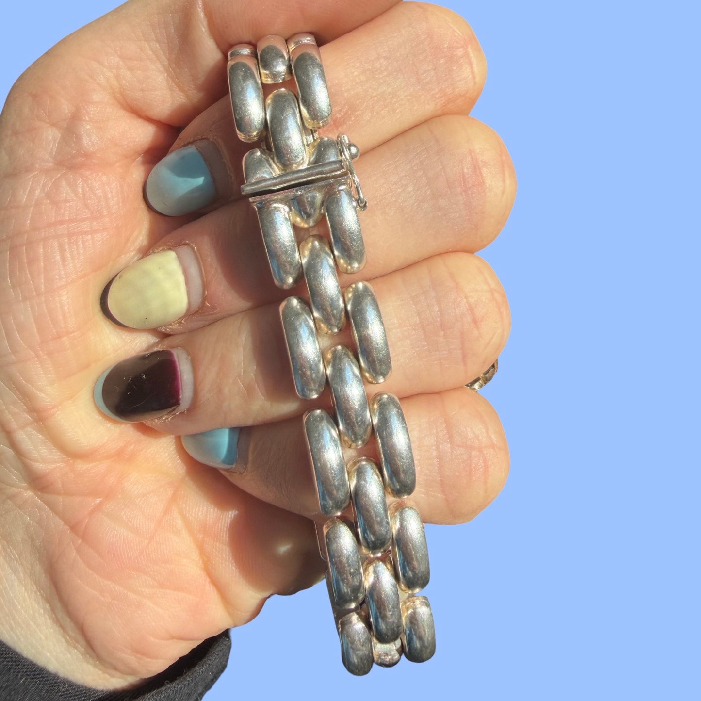 Vintage Sterling Silver Panther Bracelet