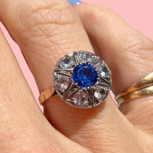 Antique Paste Cluster Ring
