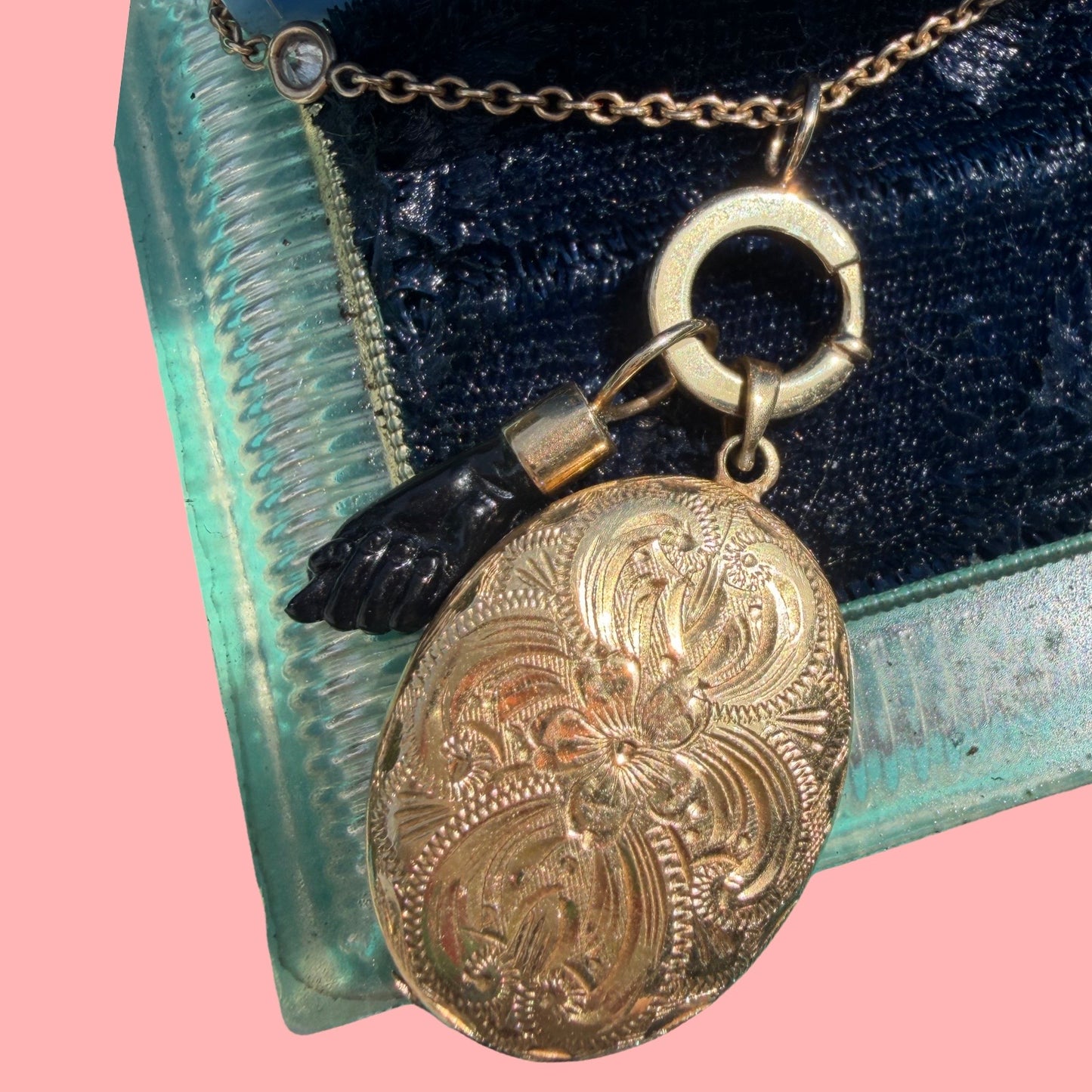 Vintage 14k Charm Holder