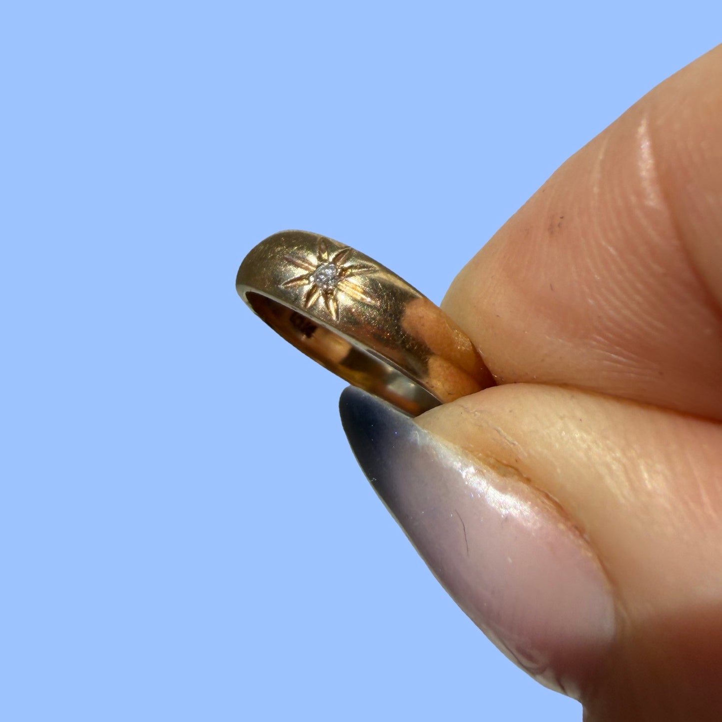 Vintage 10k Diamond Pinky RIng