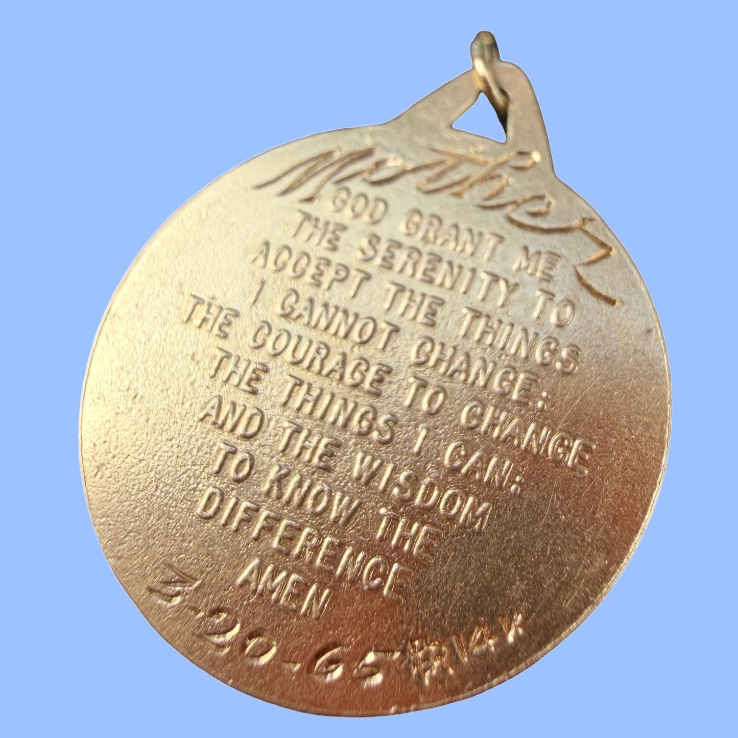 Vintage 14k Serenity Prayer Hands