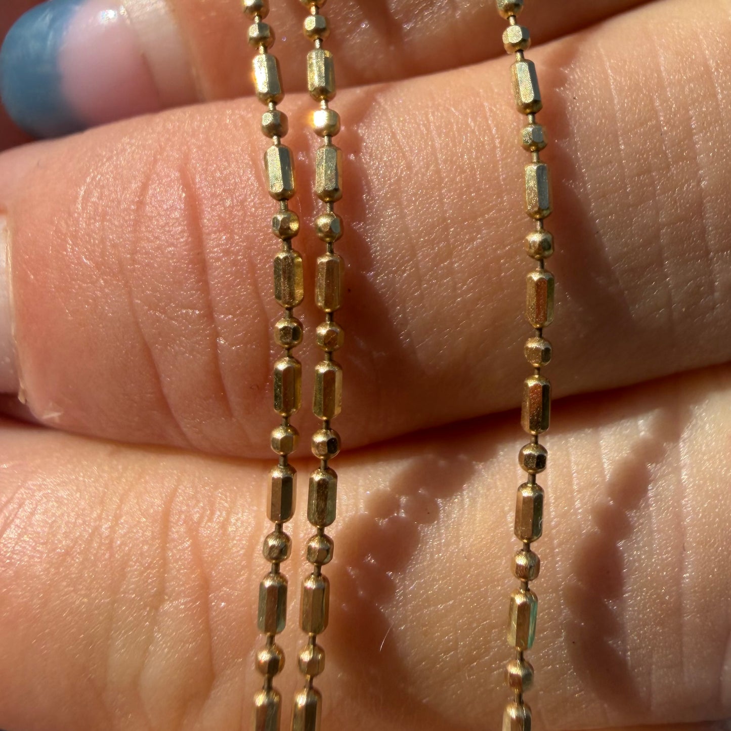 Vintage 14k Morse Code Necklace