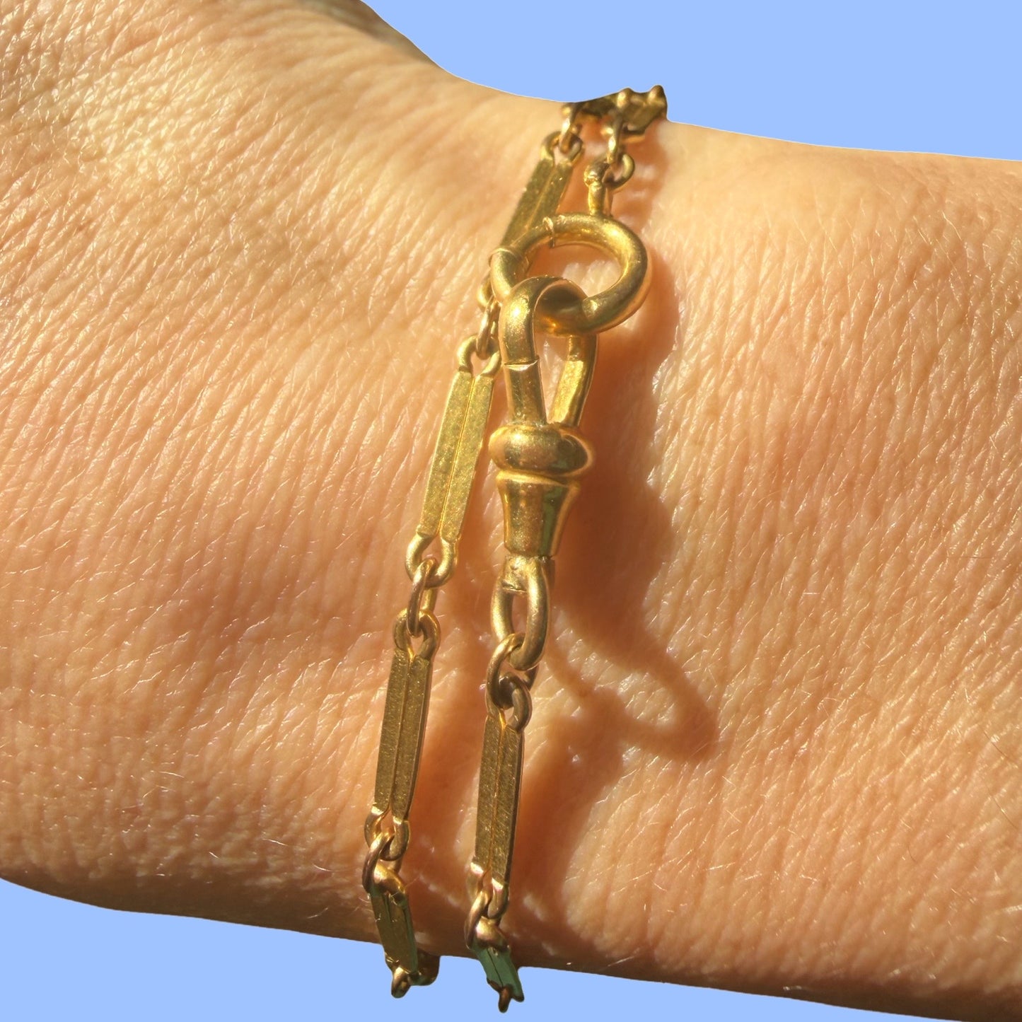 Antique Gold Filled Watch Chain (Plain short link)