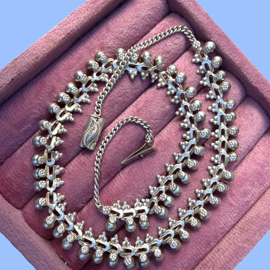 Vintage Sterling Silver Collar Necklace