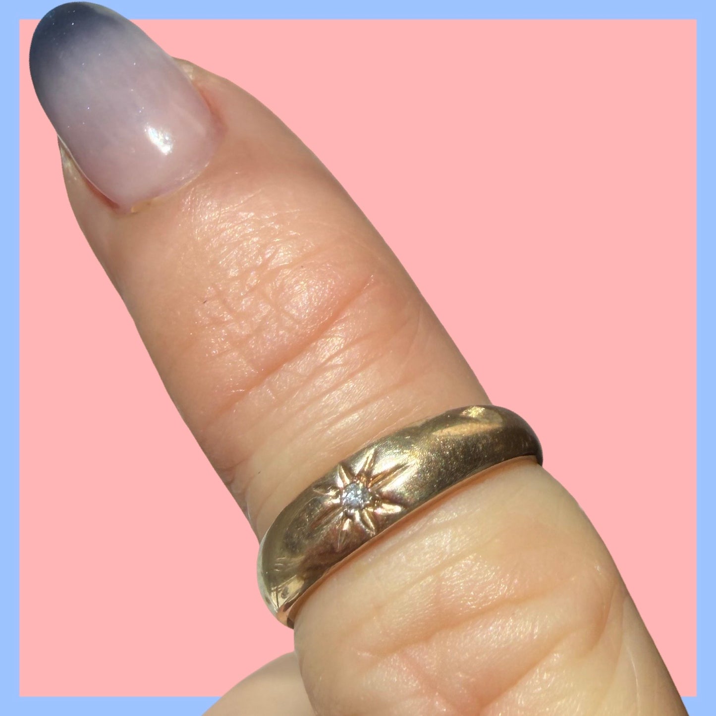 Vintage 10k Diamond Pinky RIng