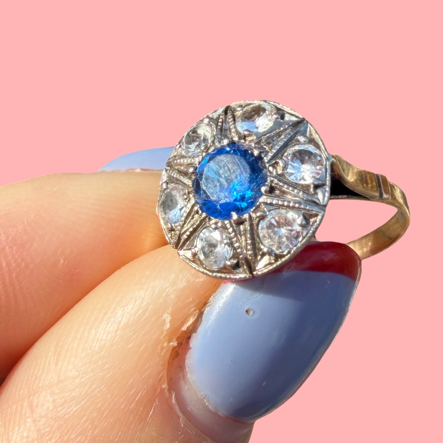 Antique Paste Cluster Ring