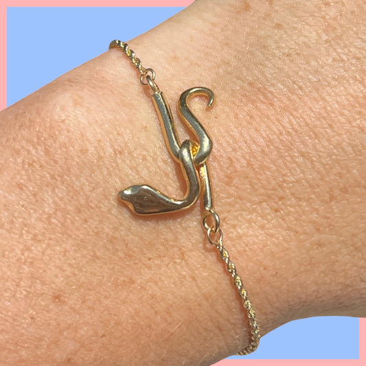 Upcycled 18k Snake Clasp Bracelet