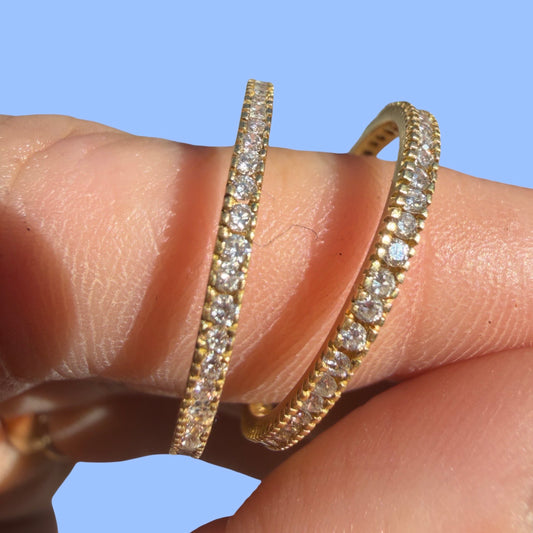 Vintage 14k Diamond Eternity Band