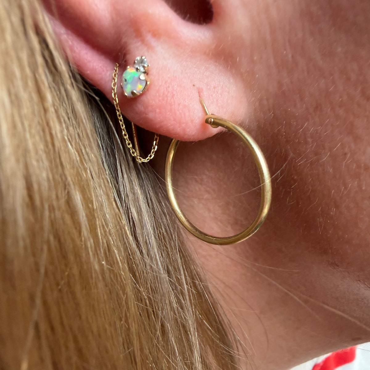 Vintage 14k Lightweight Hoops
