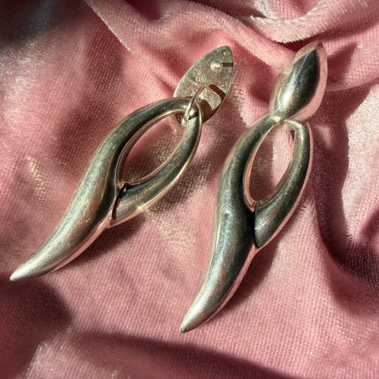 Vintage Sterling Silver Statement Earrings