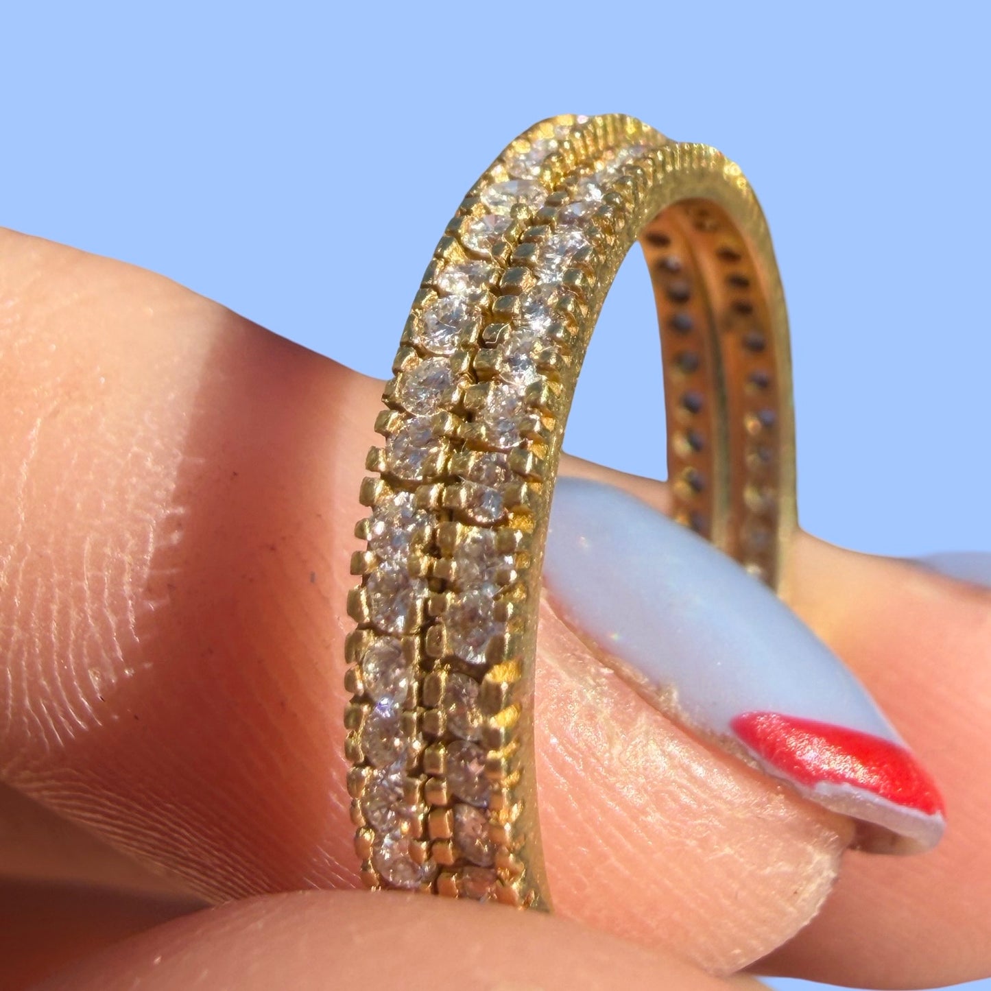 Vintage 14k Diamond Eternity Band