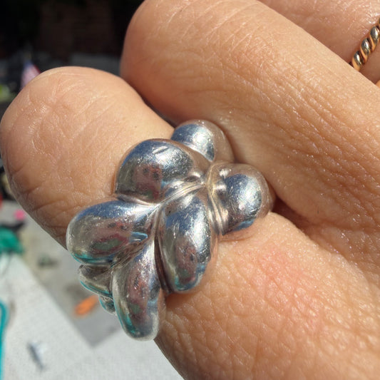Sterling Silver Braided Bauble Ring