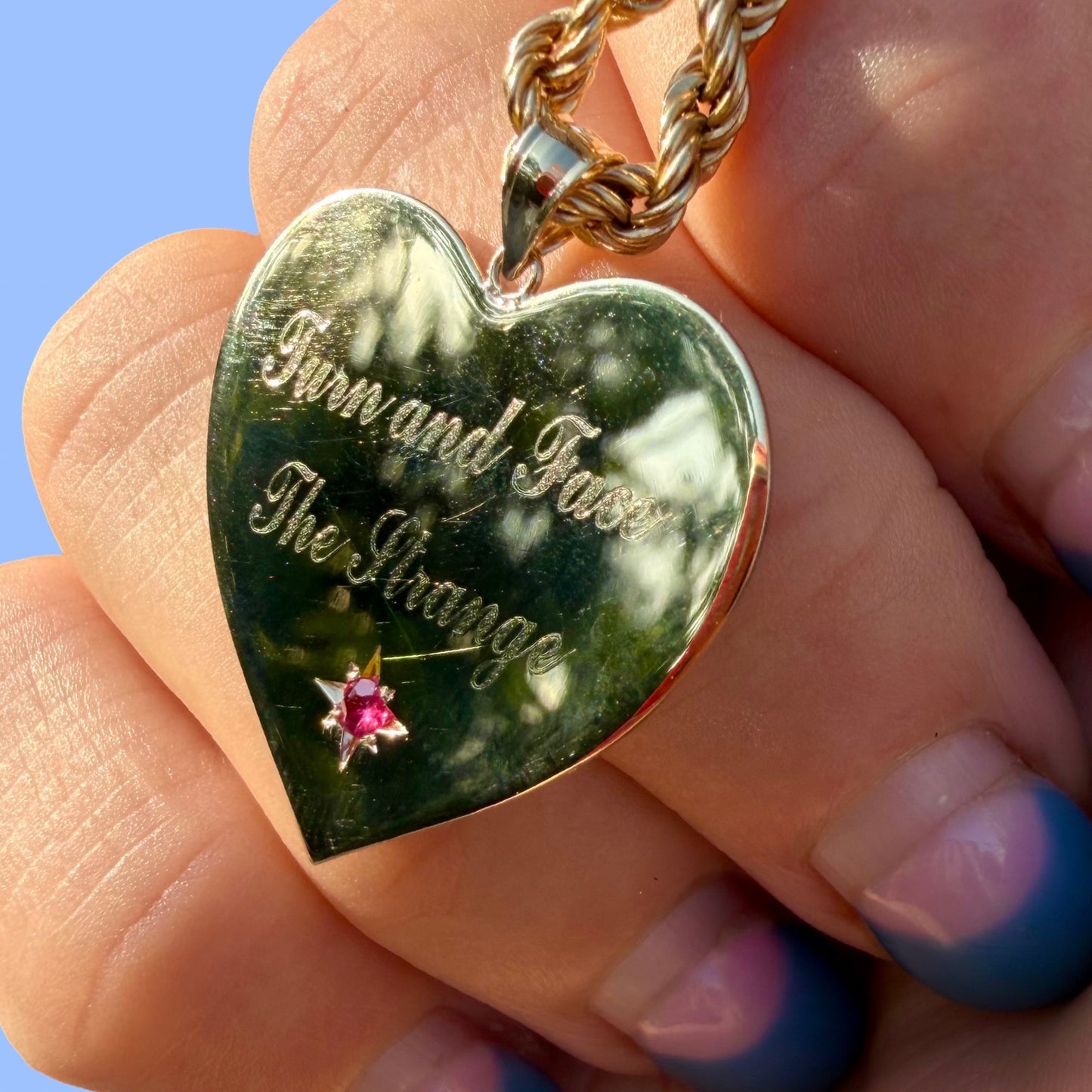 Upcycled 14k ‘Bowie’ Ruby Heart Charm