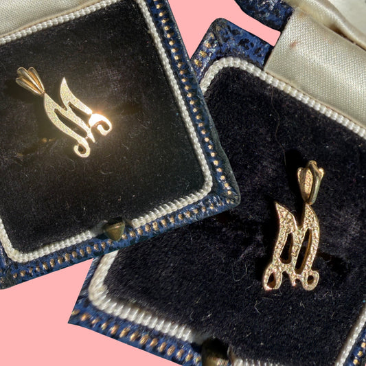 Vintage 14k 'M' Charm