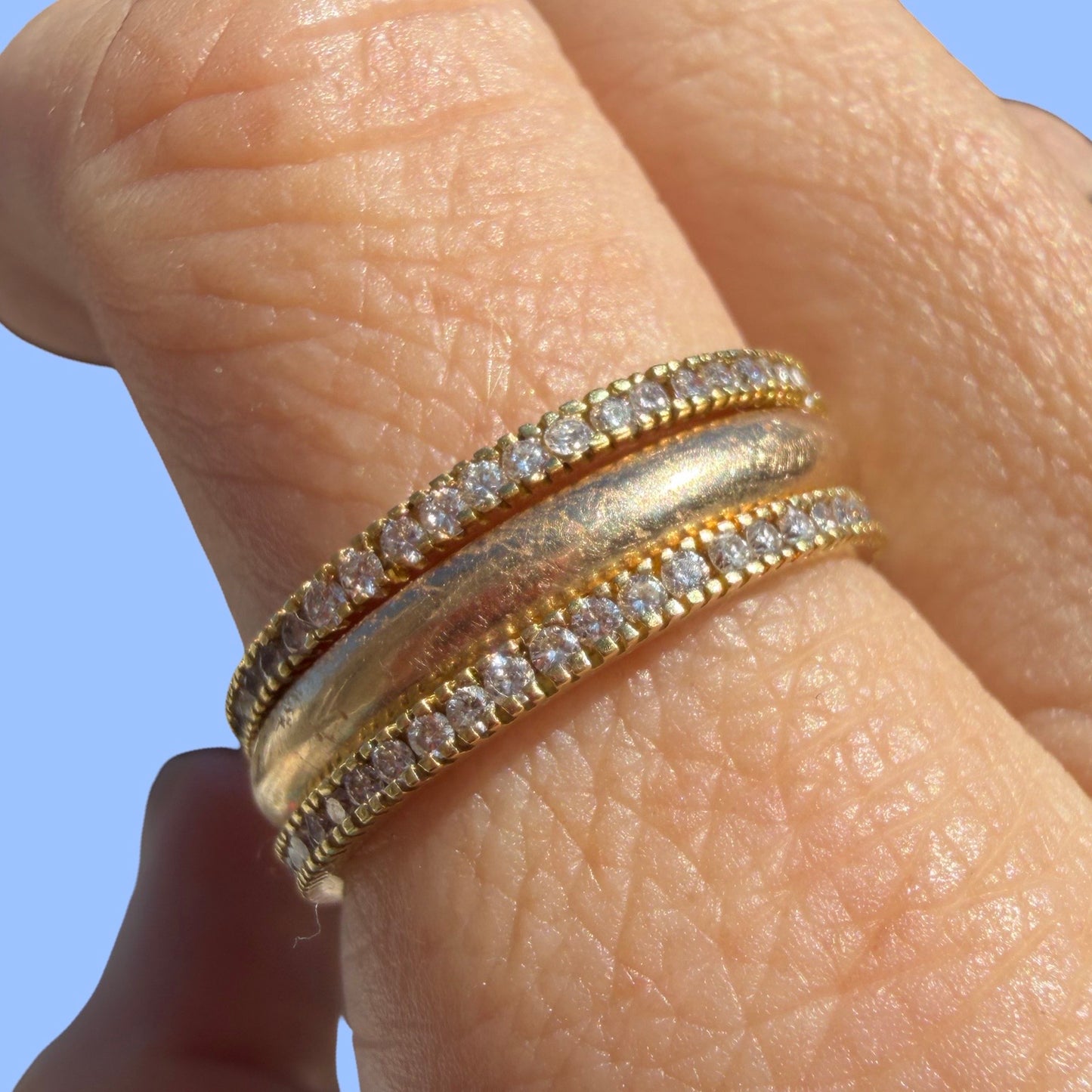 Vintage 14k Diamond Eternity Band