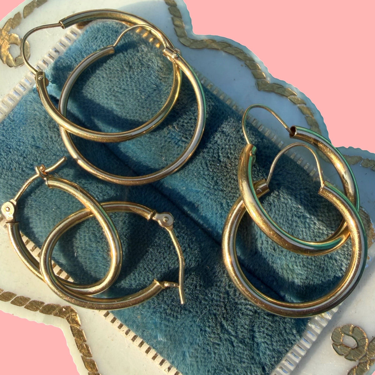 Vintage 14k Lightweight Hoops