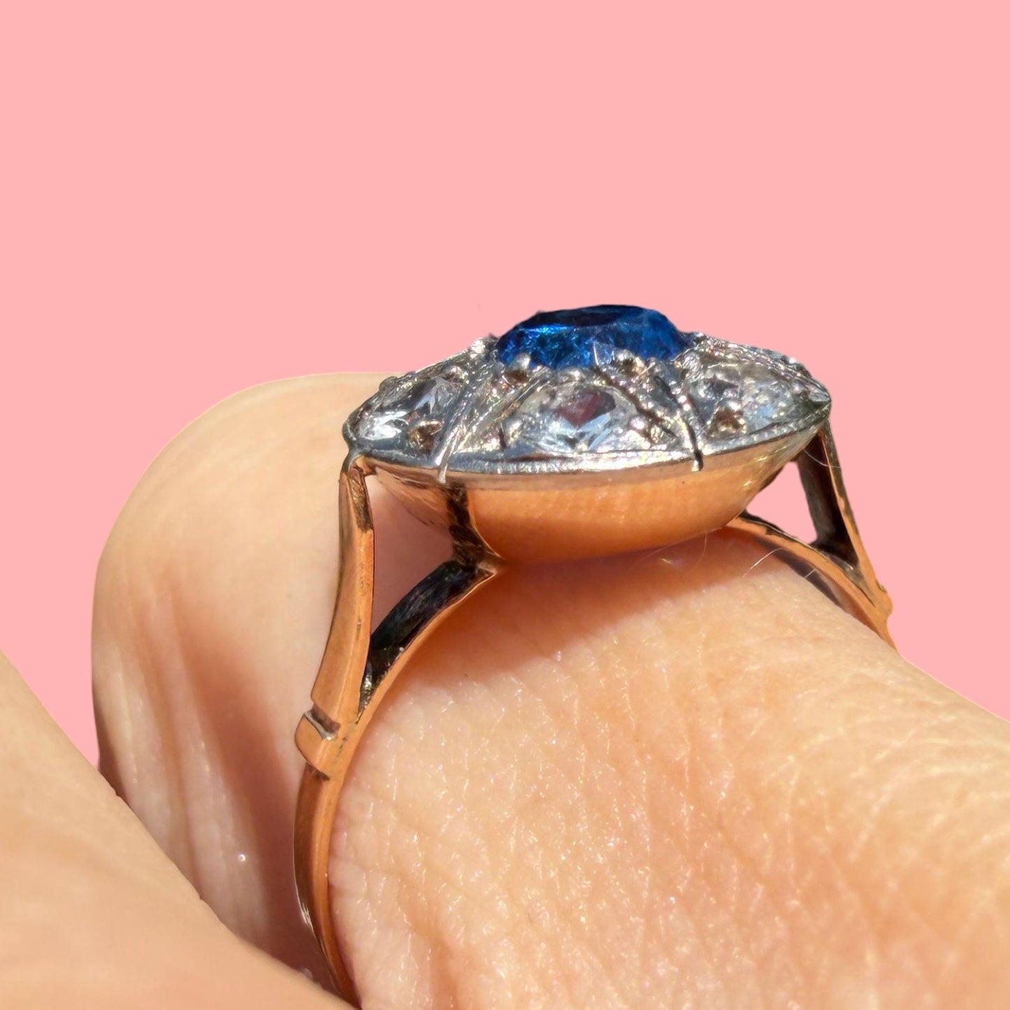 Antique Paste Cluster Ring