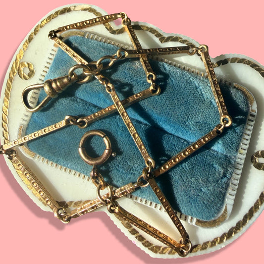 Vintage Gold Filled Watch Fob Chain (Long Link)