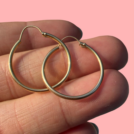 Vintage 14k Lightweight Hoops