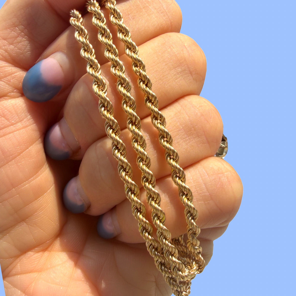 Vintage 14k Rope Chain Necklace