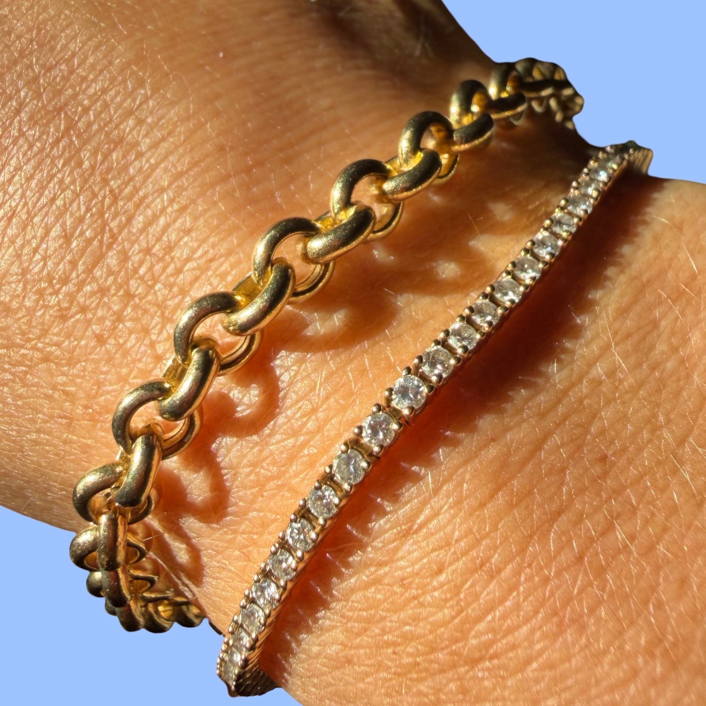 Vintage 14k Rolo Bracelet