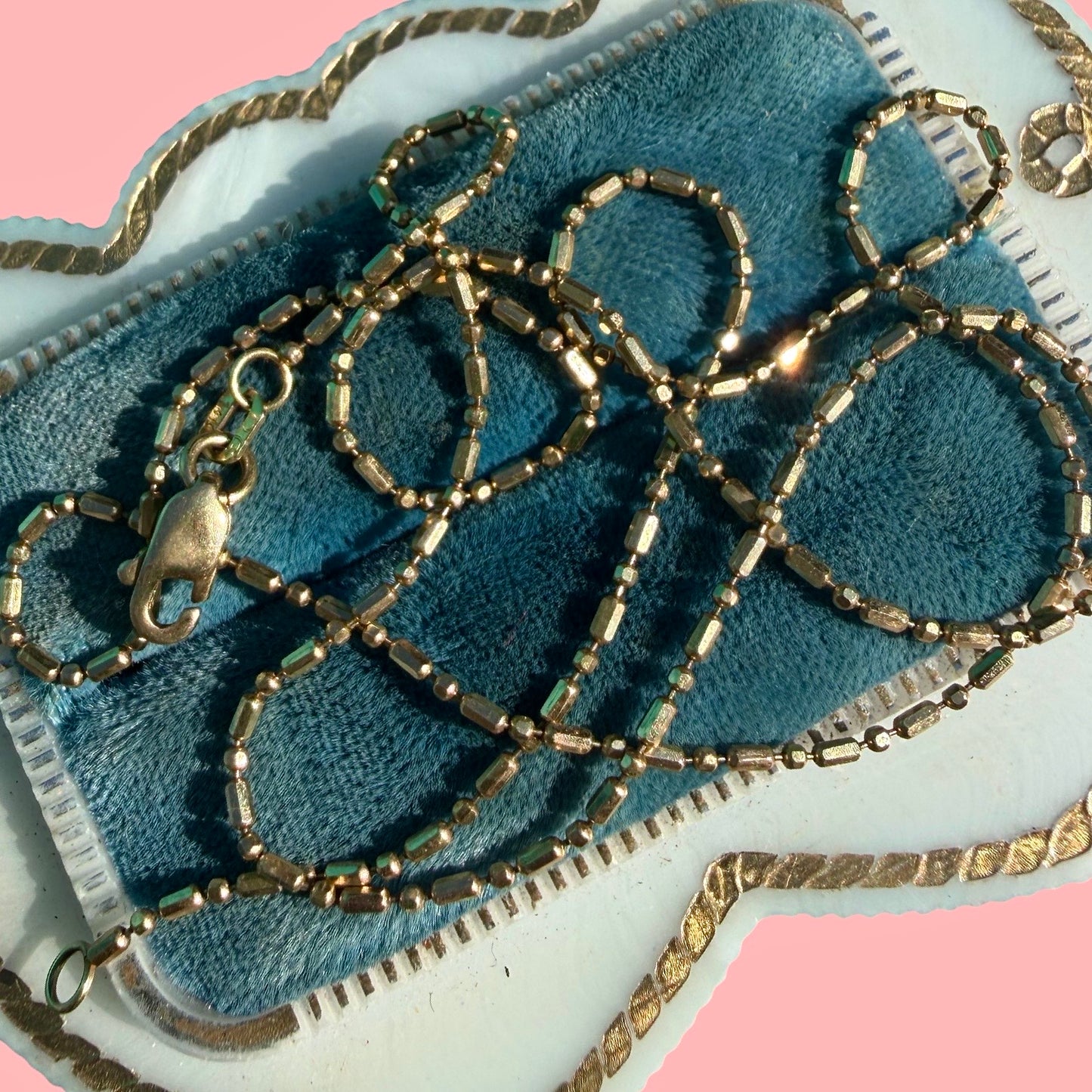Vintage 14k Morse Code Necklace
