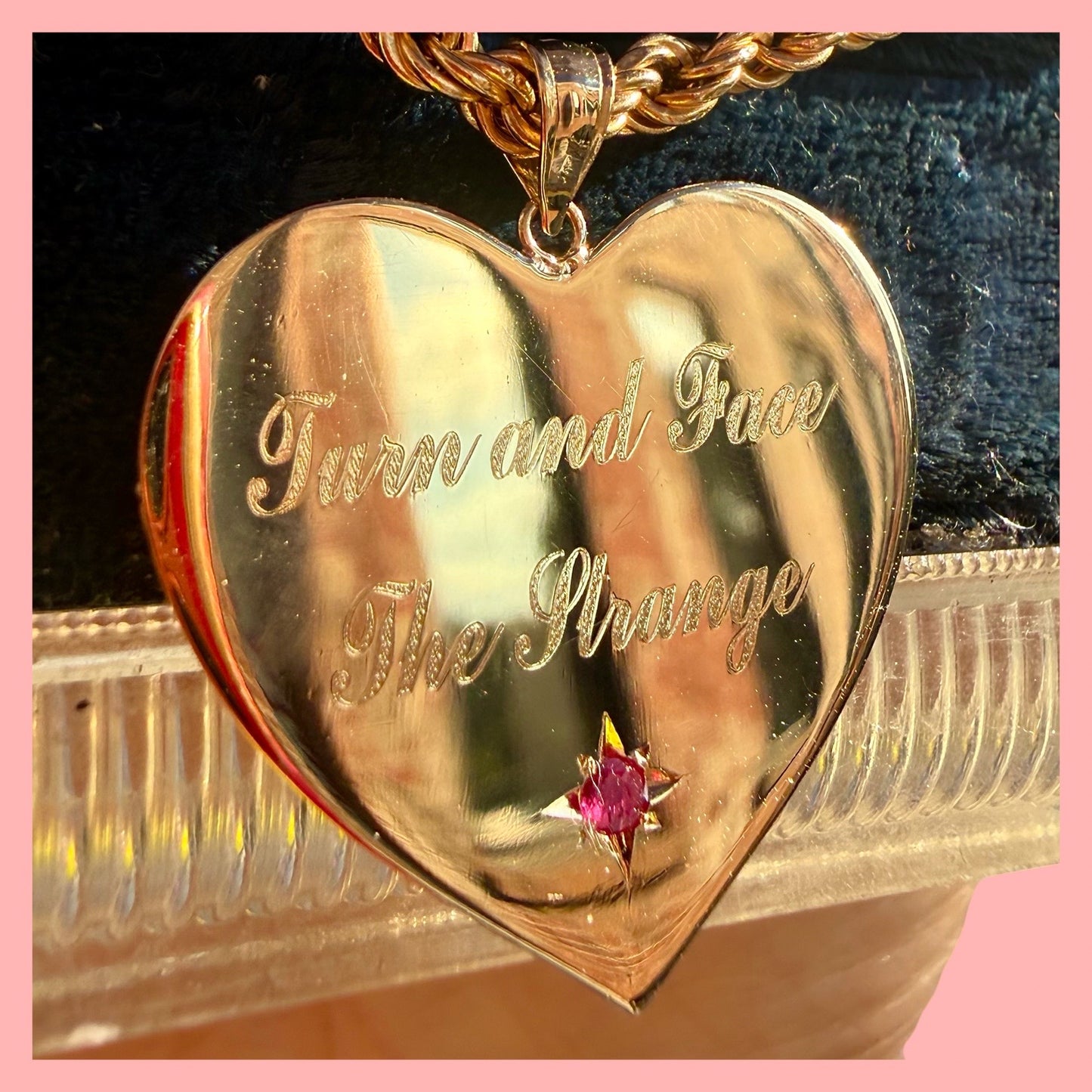 Upcycled 14k ‘Bowie’ Ruby Heart Charm