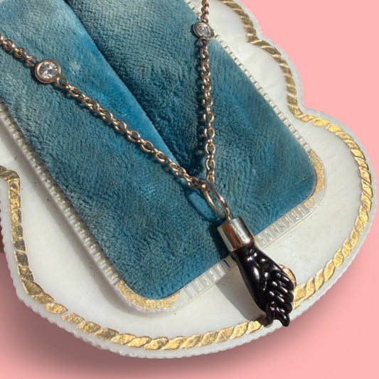 Vintage Celluloid Mano Figa Charm