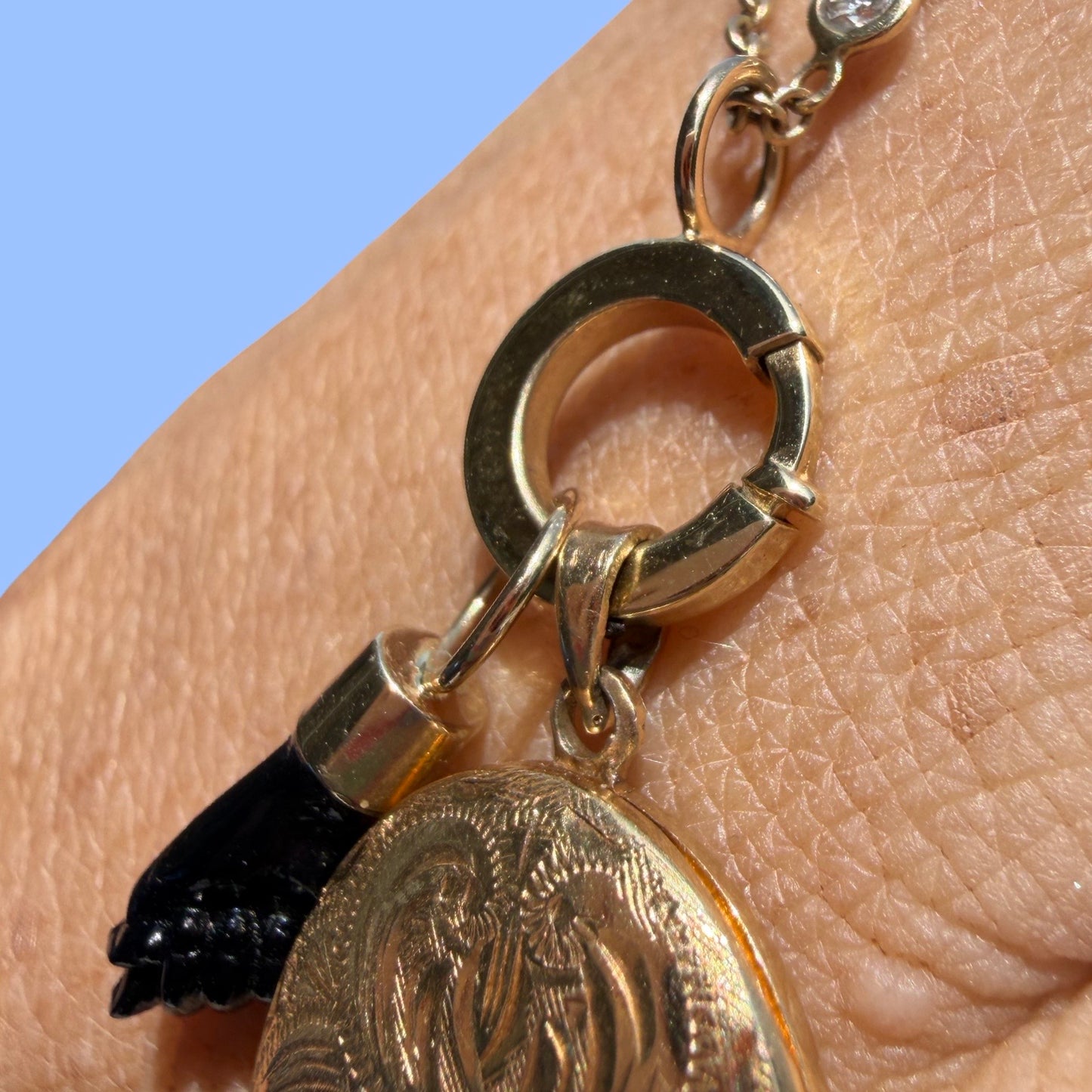 Vintage 14k Charm Holder