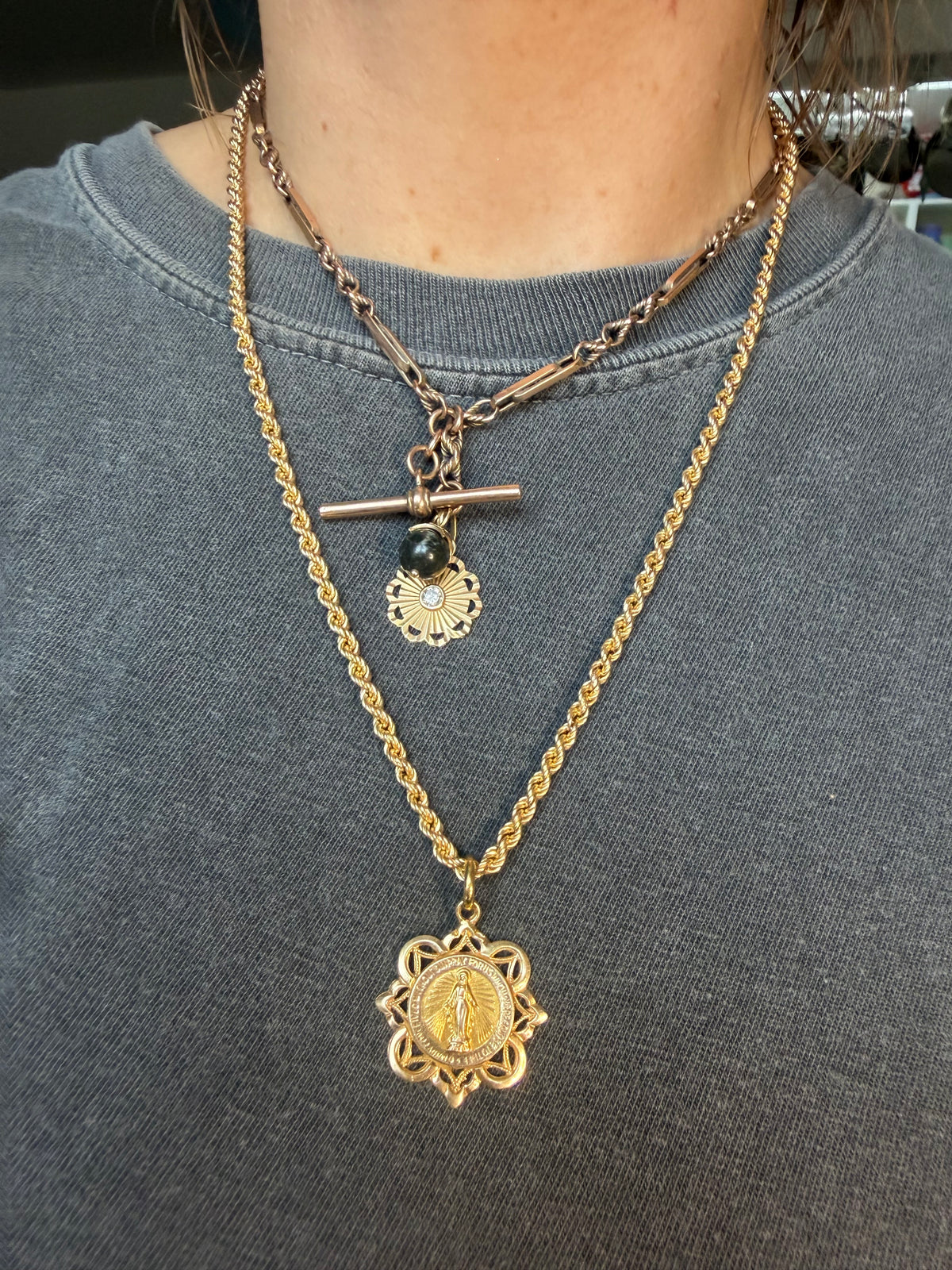 Vintage 14k Rope Chain Necklace